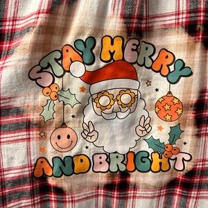 Stay Merry and Bright Plaid Shirt. Men’s size XXL